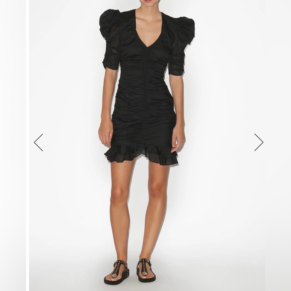 Isabel Marant Sireny short dress puff sleeves US size 8